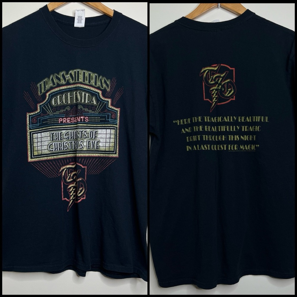 Trans Siberian Orchestra TSO Ghosts of Christmas Eve 2016 Sz Large Unisex Black